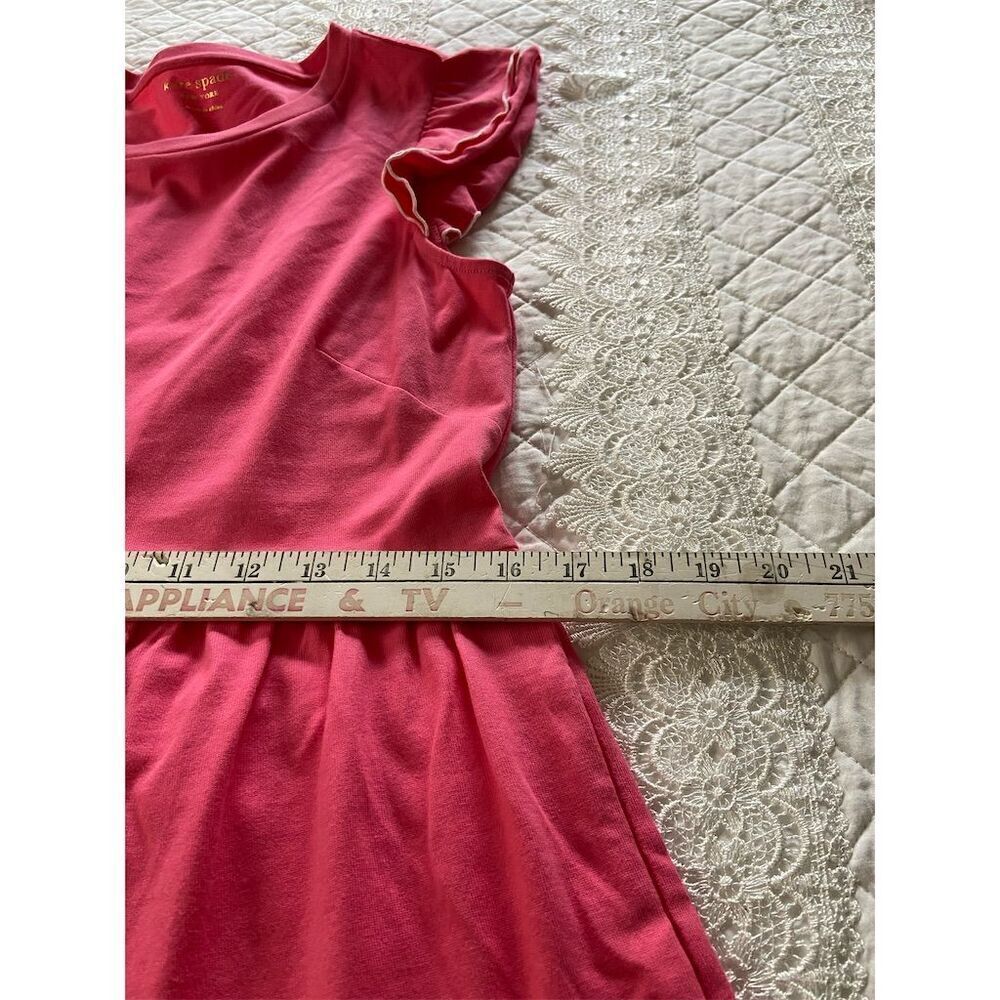 Kate Spade New York Deep Coral Pink Knit Short Trapeze Dress 2 Pocket Size Small - Picture 12 of 13